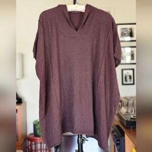 M.FREDRIC Brown Hooded Poncho Sweater